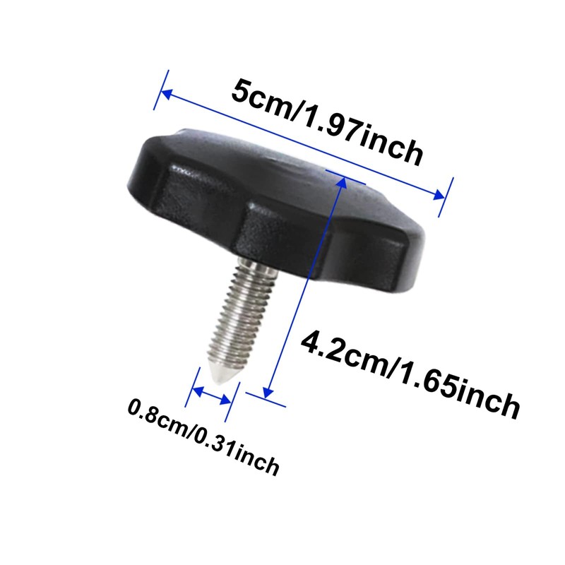 KOLEMO 2 pcs Soft Top Window Frame Knob Screw Compatible