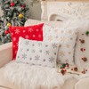 AQOTHES Pack of 2 Faux Fur Fuzzy Christmas Decorative Throw