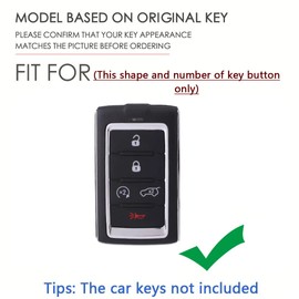 SANRILY Premium Leather Key Fob Cover Case for Jeep Grand Cherokee L 2022 2021 Keyless Entry Remote Keychain Holder Full Protection Key Protector Black
