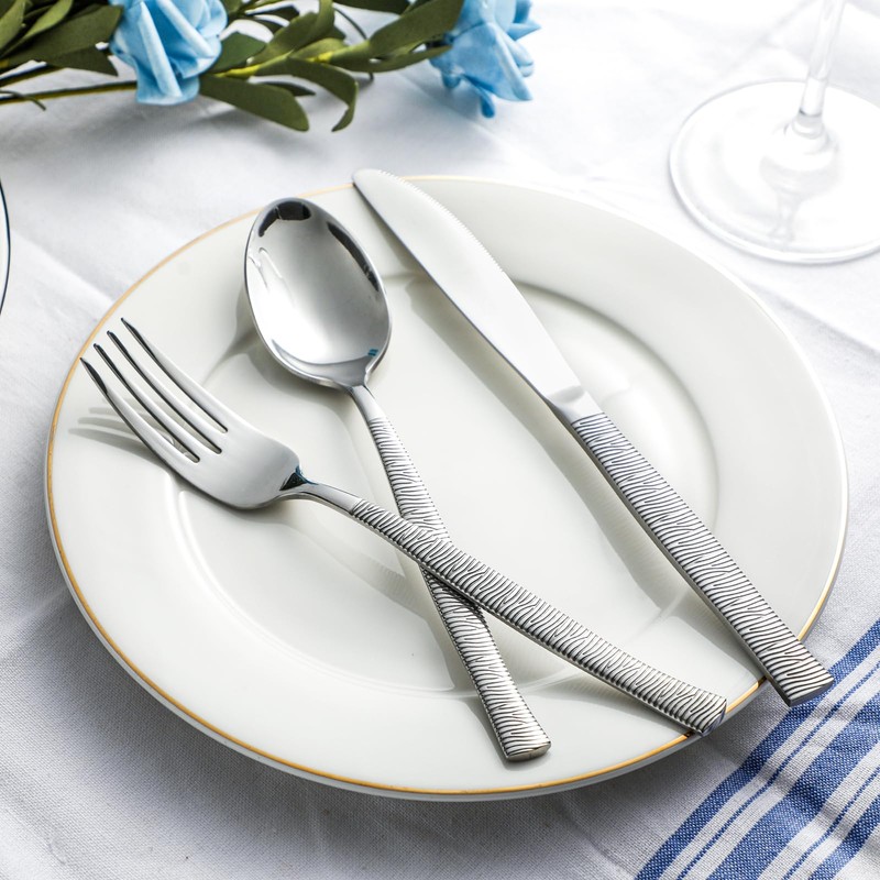 48-Piece Silverware Set,Stainless Steel Flatware Set with Steak Knives for