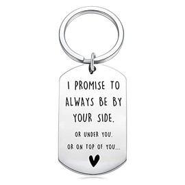 Anniversary Christmas Gifts Keychain for Boyfriend Husband from Girlfriend Wife Birthday Gift Ideas I Promise to Always Be by Your Side Keychain for Fiance Fiancee Gift