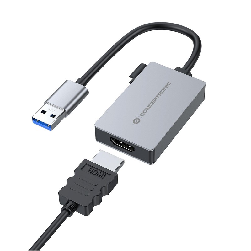 Conceptronic ABBY22G USB to HDMI 1.4 Adapter, 1080P 60Hz