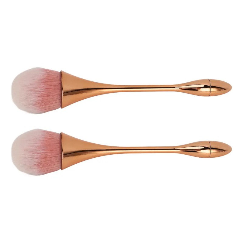 Brocha En Polvo, 2 Piezas, Para Decoración De Uñas, Cerdas
