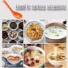 10Pcs Soup Spoon Ramen Noodle Soup Ladle Orange Soup Spoons
