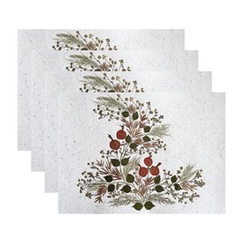 FloraNest – Nature-Inspired Laminated Table Placemats with Organic Dried Flowers – Eco-Friendly, Water-Resistant, and Easy-to-Clean Dining Mats for Kitchen, Dining Table & Outdoor Use