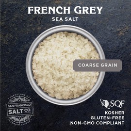 French Grey Sea Salt 2 lb Bag – Coarse Grain Celtic Salt (Sel Gris) from Guérande France – All-Natural, Kosher Gourmet Sea Salt for Cooking, Seasoning & Grilling