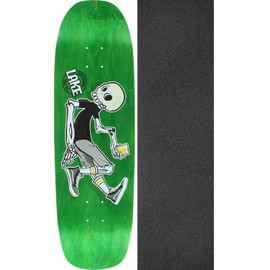 Lake Skateboards Juice Break Green Stain Skateboard Deck - 9" x 32.5" with Jessup Grip Tape Black Griptape - Bundle of 2 Items