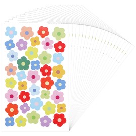 Xindojuz 780 PCS Pastel Flower Stickers, 20 Sheets Cute Small Floral Stickers for Kids, Boho Self-Adhesive Pastel Sticker for Scrapbooking Water Bottle, Laptop, Car, Cellphone Case, Arts & Craft