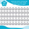 Blulu 50 Pcs 1/8 Inches M3 Stainless Steel Wire Rope