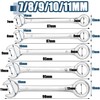 10 Pcs Mini Wrench Set Metric, 4mm-11mm Open End and