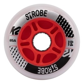 K2 Skate Strobe 84 mm - 2 Pack Light Unisex - Adult Inline Skate Wheels - White - 30G3110
