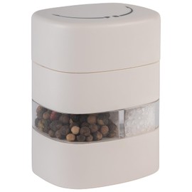 APS 40561 2-in-1 Salt and Pepper Mill, Spice Mill, Ceramic Grinder, Adjustable Grinder, Whisper White