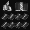 Bivethoi 10pcs Clear Acrylic Hinges for Plexiglass, Self Adhesive Clear