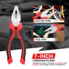 Universial 7" Linesman Plier Tool with Milled Teeth Hot-Riveted Joint