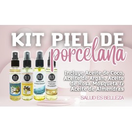 JYE Kit Hidratante Facial JYE Tratamiento antienvejecimiento Incluye Aceites De Coco antiarrugas, Aceite natural de Argan, Aceite de Rosa Mosqueta y Aceite de Almendras Dulces
