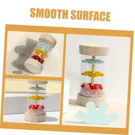 Abaodam Children's Beaded Rain Stick Rain Stick Toy Recognition Toy Rain Sound Maker Children Toy Musical Instrument for Interactive Toy Rainstick Rain Sound Making Toy Colorful Wood