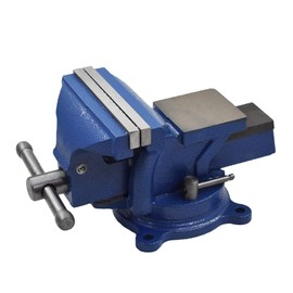 TINVHY 4-Inch Bench Vises with Swivel Base, Metal Milling with Locking 360-Degree Swivel Anvil for Crafting Painting Sculpting Modeling Electronics Soldering Woodworking etc