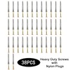 38 Pcs Heavy Duty Screws with Nylon Plugs, （4.9x85mm）& Wall