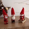 Nordika Nisse norudyika nisse Christmas Wooden Doll (Santa on Sled/Red/nrd120072)