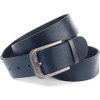 Anthoni Crown Unisex Leather Belt, darkblue