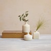 Creative Co-Op Vaious Stoneware Vases with Reactive Glaze, Cream, Set
