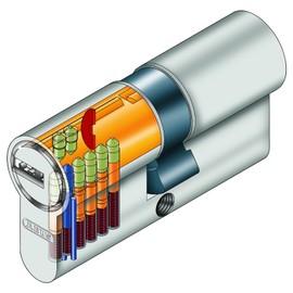 ABUS EC-SNP 44999 Door Cylinder for Exterior Doors / Apartment Doors, Silver