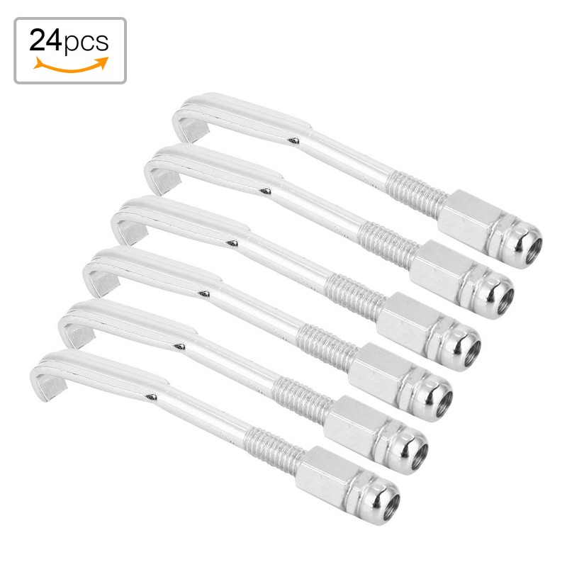 24pcs 5.4-6.4cm Length Adjustable Banjo Hooks Parts Accessory