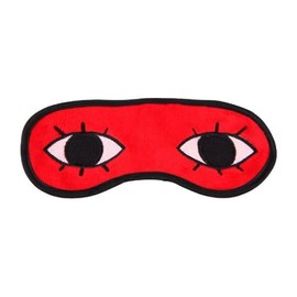Bookwarm Eye Mask, Interesting Mask, Applicable Gintama, Okita Eye Mask, Eye Patch, Costume Accessory, Red, Black, Sleep Mask, Light Shade, Lightweight, Nap, Travel, Good Sleep, Unisex One Size (Red)