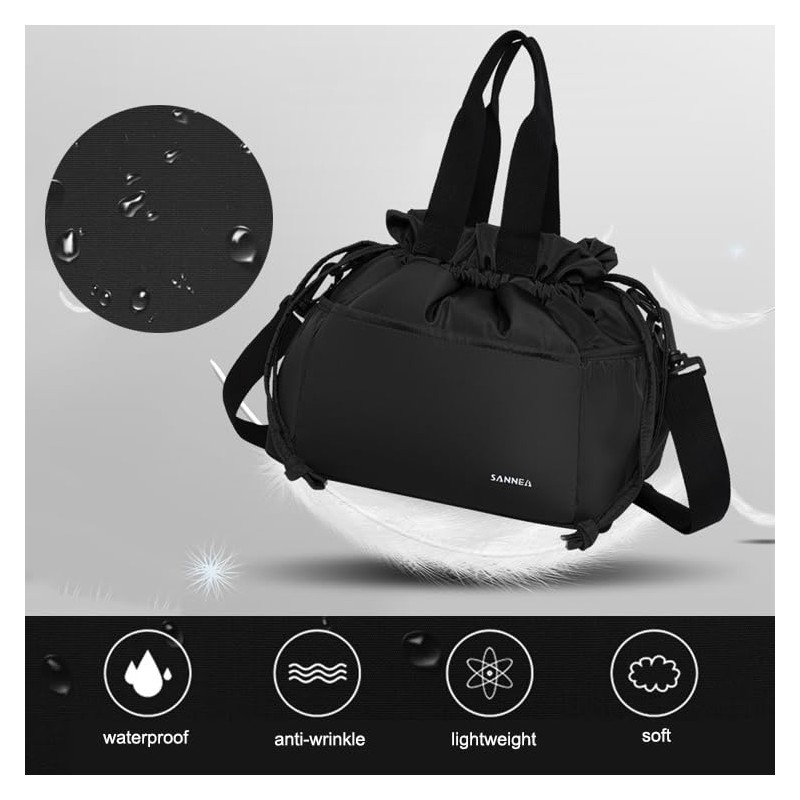 W WINTMING Drawstring Lunch Bag for Women Insulated Lunch Bag
