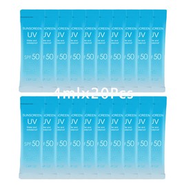 Paquete De 20 Protectores Solares Fps 50+Pa+++ (4 Ml Cada Uno), Hidratantes, Ligeros Y Portátiles, Para Viaje, Para Rostro Y Cuerpo, Resistentes Al Agua, Para Uso Diario.