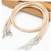 OSALADI 60pcs DIY Necklace Cords with Lobster Clasp Wax Leather