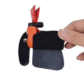 YLA Archery Finger Tabs Shooting Finger Guard Leather Protective Gears for Recurve Bow Shooter Left Handed RED