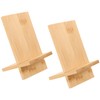 VILLCASE 2 x Bamboo Phone Holder, Universal Tablet Stand, Desktop