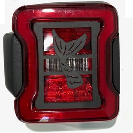 Mermaid Tail Only in 3D for Jeep Wrangler JK/JKU/JL Rear Tail Light Covers (2019-2024) non Led Version Mermaids Cute