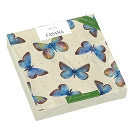 20 Small Cocktail Napkins from Sustainable Production Small Butterflies Blue/Brown Animals Spring Summer Table Decoration Decoupage Decoupage Decoupage 24 x 24 cm