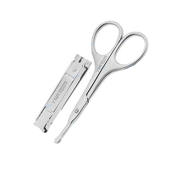 YNR® Professional Foldable 2-in-1 Toe Nail Clipper File & Nose