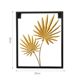 Hosoncovy Iron Leaf Wall Art Home Decoration Metal Wall Hanging Decoration Wall Hanging Sculpture Wall Ornament Wall Picture for Home Living Room Bedroom (B)