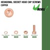 uxcell Hex Socket Bolt Kits (M6), Red Copper Cup-Shaped Head