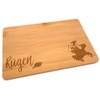 Samunshi® Wooden Board with Engraving Rügen Bamboo Chopping Board Small