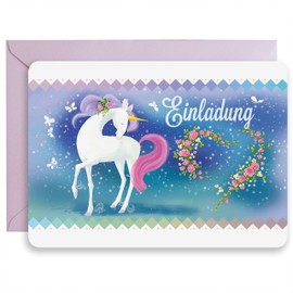 Art Nuvo Nuvo – 10 Invitation Cards for Children's Birthday Party with Coloured Envelopes, KG_07