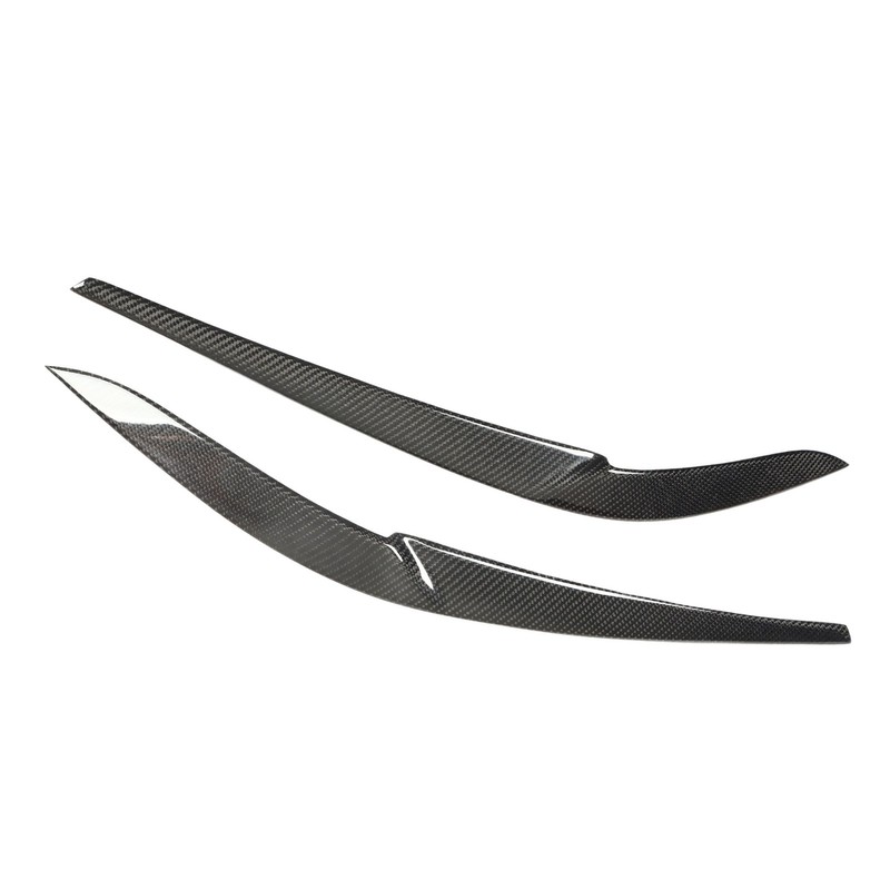 1Pair Headlight Eyelid Trim Protective Stylish Carbon Fiber Headlight Eyebrow