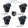 Amavoler 4 PCS Windshield Washer Nozzles Wiper Spray Replacement Fit