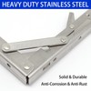 ZHMEINA Folding Shelf Brackets 6 Inch, Heavy Duty Stainless Steel