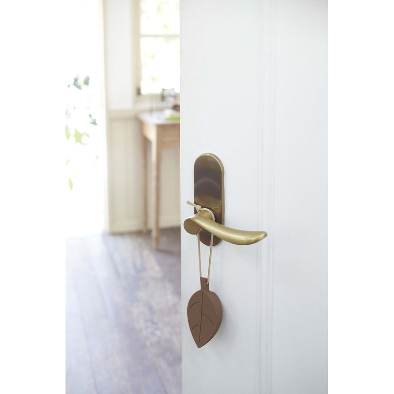 Yamazaki Industries 7627 Door Stopper Leaf Brown