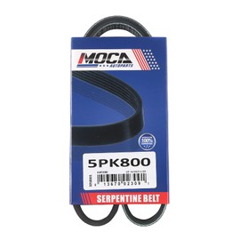 MOCA 5PK800 EPDM Serpentine Belt fits for Nissan 1999-2004 Frontier 3.3L V6 3275cc (Alternator), 2000-2001, 2003-2004 Xterra 3.3L V6 3275cc (Alternator), and More