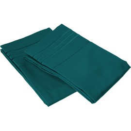 Elegant Comfort 1500 Thread Count Wrinkle & Fade Resistant Egyptian Quality Microfiber Ultra Soft Luxurious 2-Piece Pillowcases, Standard Size, Marine Teal