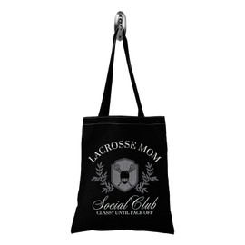 TSOTMO LAX Mama Gift Team Mom Gift Lacrosse Mom Social Club Tote Bag Lacrosse Game Day Gift (Lacrosse Club tote CA)
