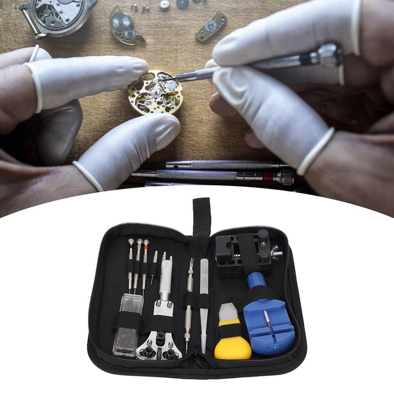 13pcs Professional Watch Repair Kit Watch Strap Battery Gasket Opener