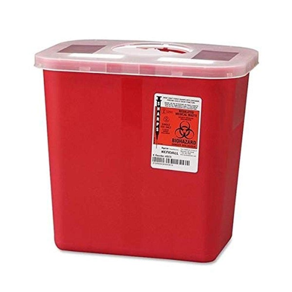 Sharps Multi-Purpose Containers with Rotor Lids, 2 Gallon