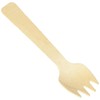 Concession Essentials100 Pcs Mini Wooden Forks 4-inch Length,Natural Birch Wood